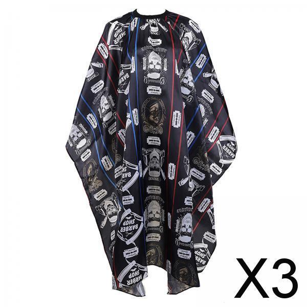 3xHaircut Cape Cloth Waterproof Anti Static Printing Easy Clean for Perming