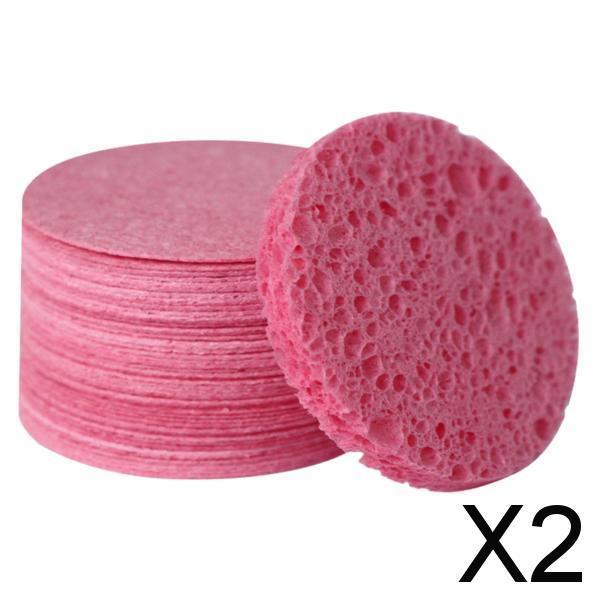 2xFacial Cleansing Sponges Absorbent Professional Durable Mask Removal Sponges 10pcs