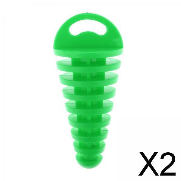 2xUniversal Motorcycle Exhaust Pipe Silencer Motorbike Muffler Insert Green