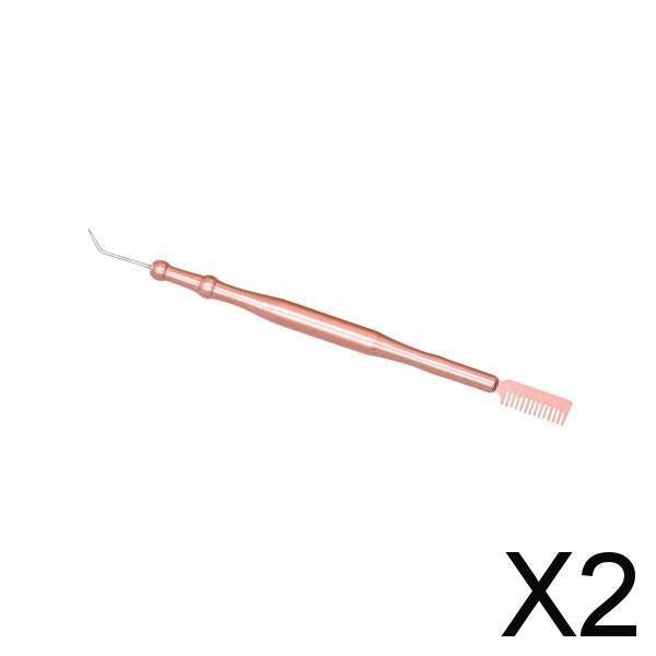 2xLash Lift Tool with Separating Comb for Eyelash Eyebrow Perming Tinting Pink