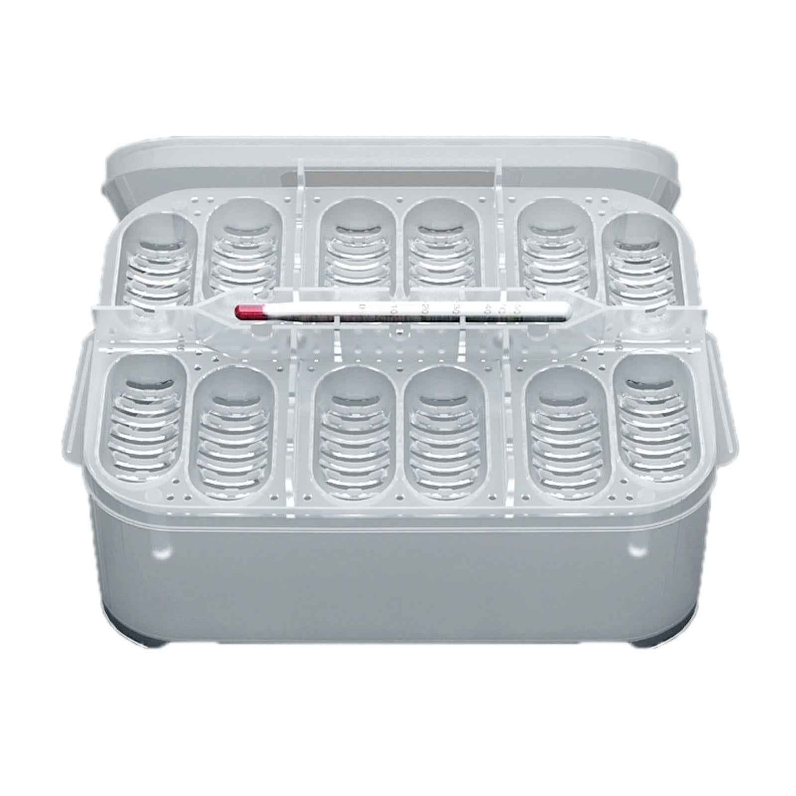 CM 12 Holes Reptile Egg Incubation Box Hatching Container with Thermometer