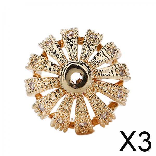 3x1Pcs Crown Bead Charms 3D Mini Lovely for Bracelets Necklace Brooch Wedding C