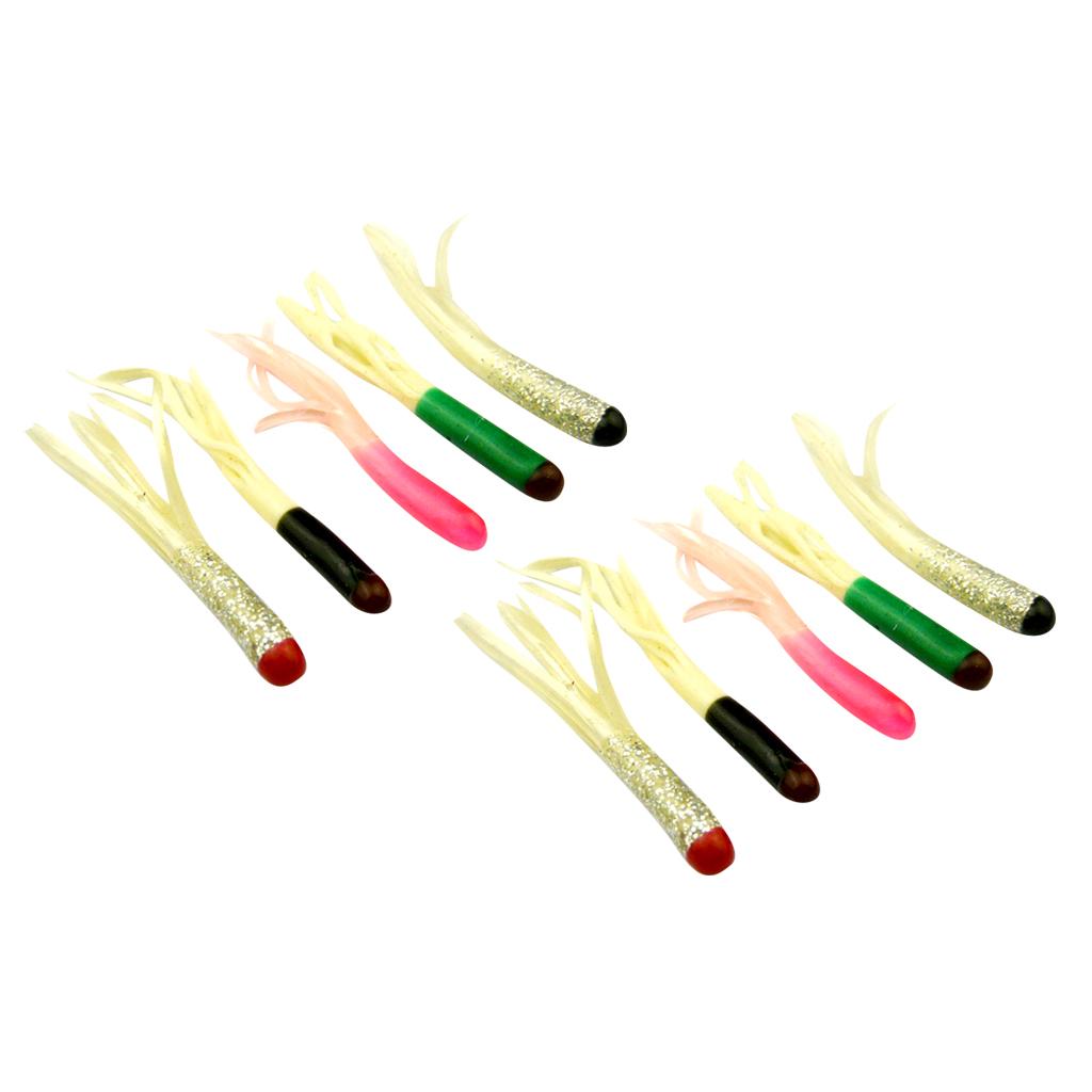 10pcs Fishing Lures Squid Octopus Skirts Lures Soft Baits Crankbait