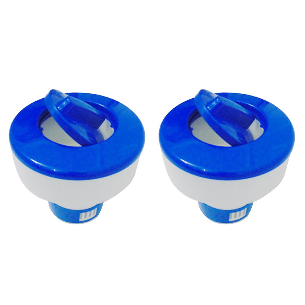 2x Automatic Adjustable Swimming Pool Spa Floating Chlorine Dispenser 8 Inch