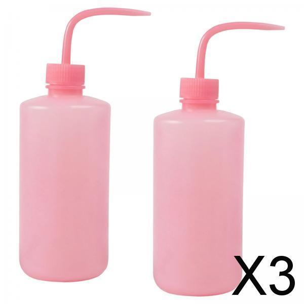 3x2x Wash Bottle Diffuser Squirt Squeeze Bottle Twist Top Caps Soap Wash Pink 500ML