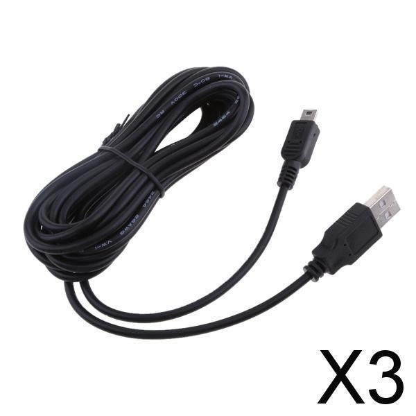 3x5V 2A Mini USB Charger Cable Direct Head Plug DVR GPS Charging Cable