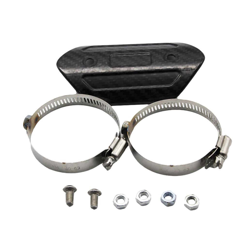 Black Motorcycle Exhaust Muffler Middle Pipe Protector Heat Shield Cover