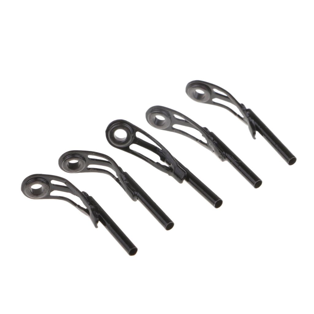 5pcs Fishing Rod Guides Tips Top Eye Rings DIY Pole Repair Kits Rod Building