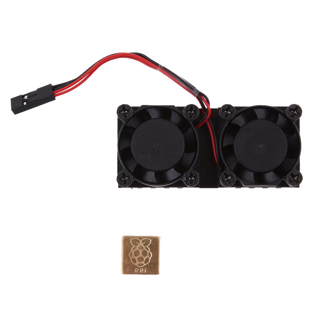 Dual Fan Cooling System Module with Heatsink for Raspberry Pi 3B, 2, 1
