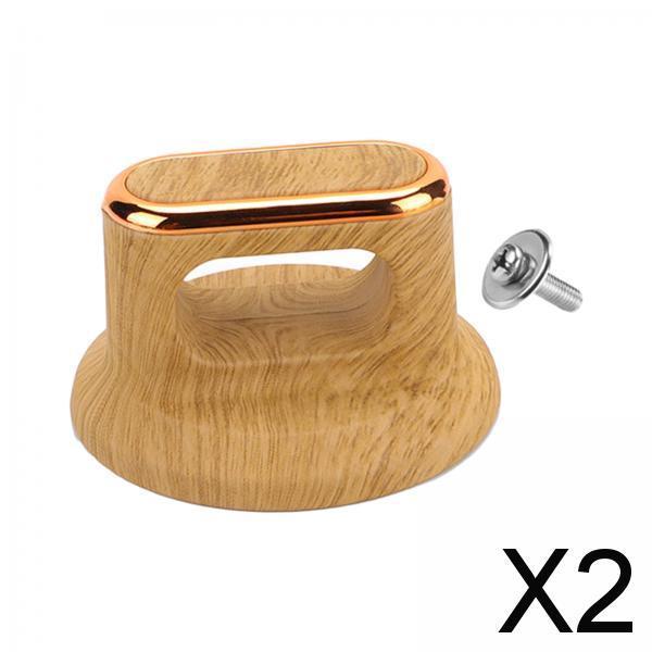 2xUniversal Lid Handle Lid Knob Caps Bakelite for Oil Pot Saucepan Lids Kettle Light Wood