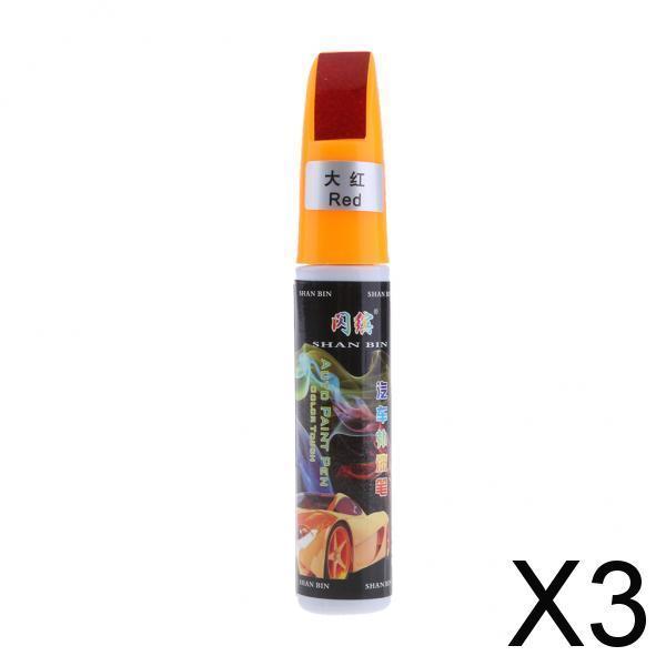 3xCar Paint Repair Pen Fix It Pro Clear Scratch Remover Touch Up Pens red