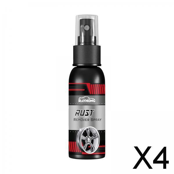 4xMultipurpose Car Rust Remover Spray for Door Handles Bikes Trucks 30ml
