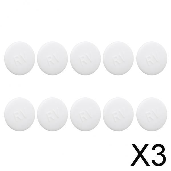 3x10pcs Hex Socket Allen Bolt Screw Hexagon Head Cover Cap Protector M6 White