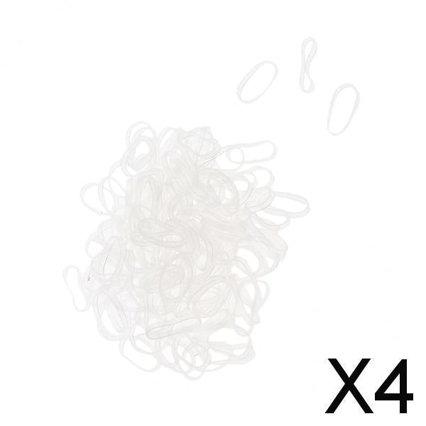 4xElastic Rubber Ring Band Ponytail Holder Rubber Hair Decoration for Women