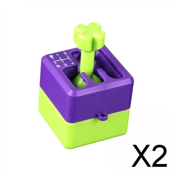 2xManual Shifter Box Keychain for Boyfriend Automotive Accessories Sensory Toy Green