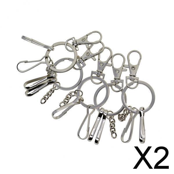 2x5 Sets Lobster Clasp Keychain Snap Lanyard Clips Keyring Key Ring Carabiner 