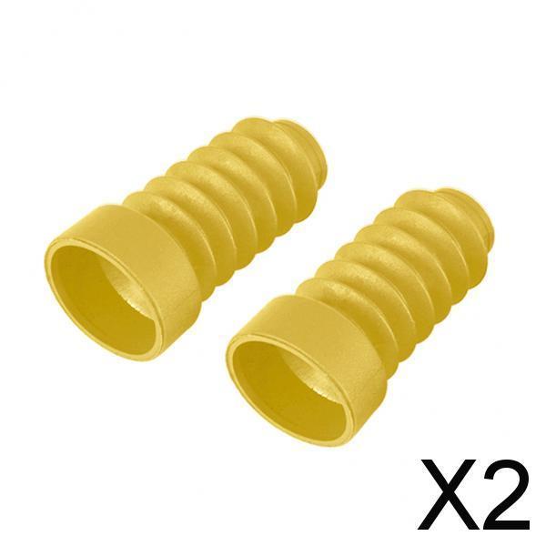 2xMotorcycle Rubber Fork Dust Cover Front Gaiters Boots For JOG50 JOG90 Yellow