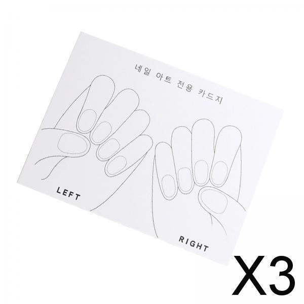 3xCute 10x Manicure Model Display Card for Nail Art Accessory Salon Supplies Hand 
