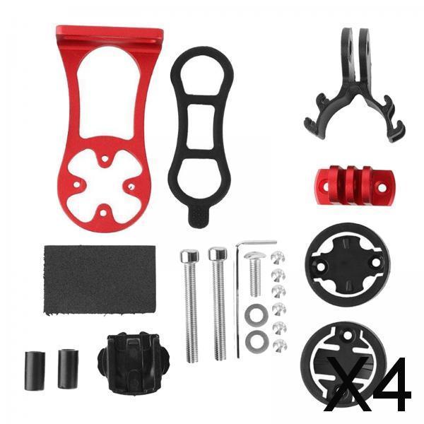 4xBike Bicycle Handlebar Mount GPS Extension Bracket Holder for Cateye Red