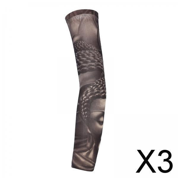 3xUnisex Cooling Arm Sleeves Tattoo Cover up for Walking Basketball Tennis M