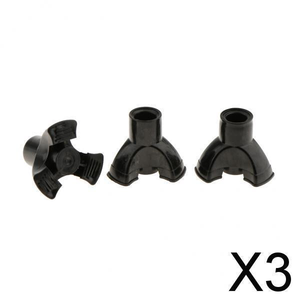 3x3Pcs Crutch Ferrules Rubber End Walking Stick Tips Feet Trekking Pole Bottom 19mm