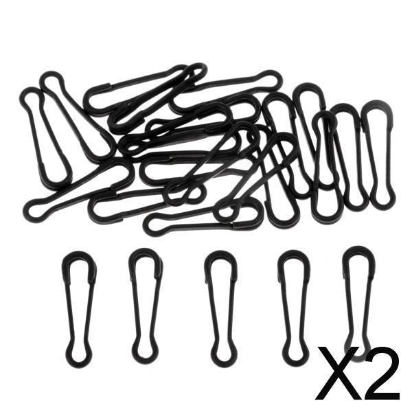 2x25pcs Fishing Snap Swivel Hook Hawaii Snap Bass Fishing Connector L