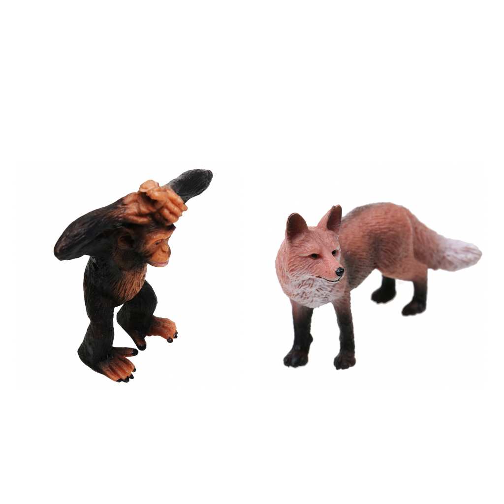2x Realistic Red Lowrie Gorilla Wildlife Animal Model Action Figure Toys