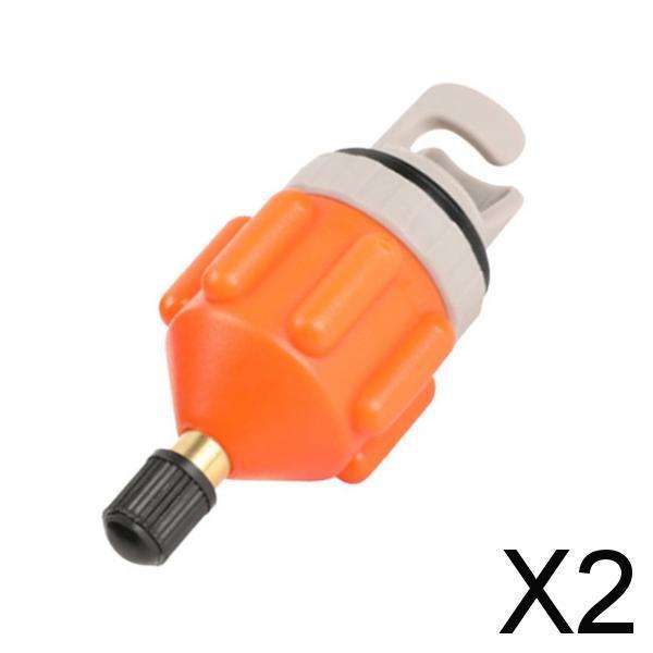 2xInflatable Boat SUP Pump Adaptor Converter for Boat Stand up Paddle Board orange
