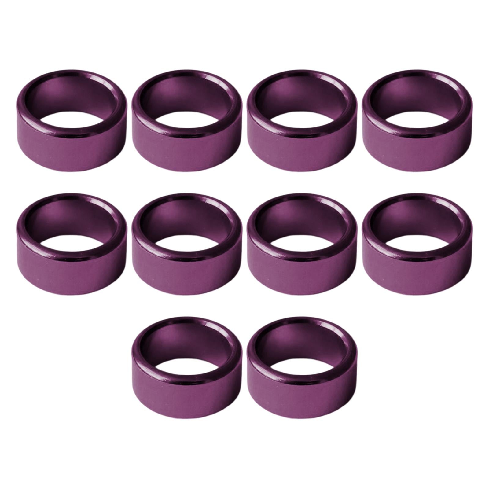 10Pcs Metal Dove Leg Rings Identify Bands Easily Remove Accessories Purple