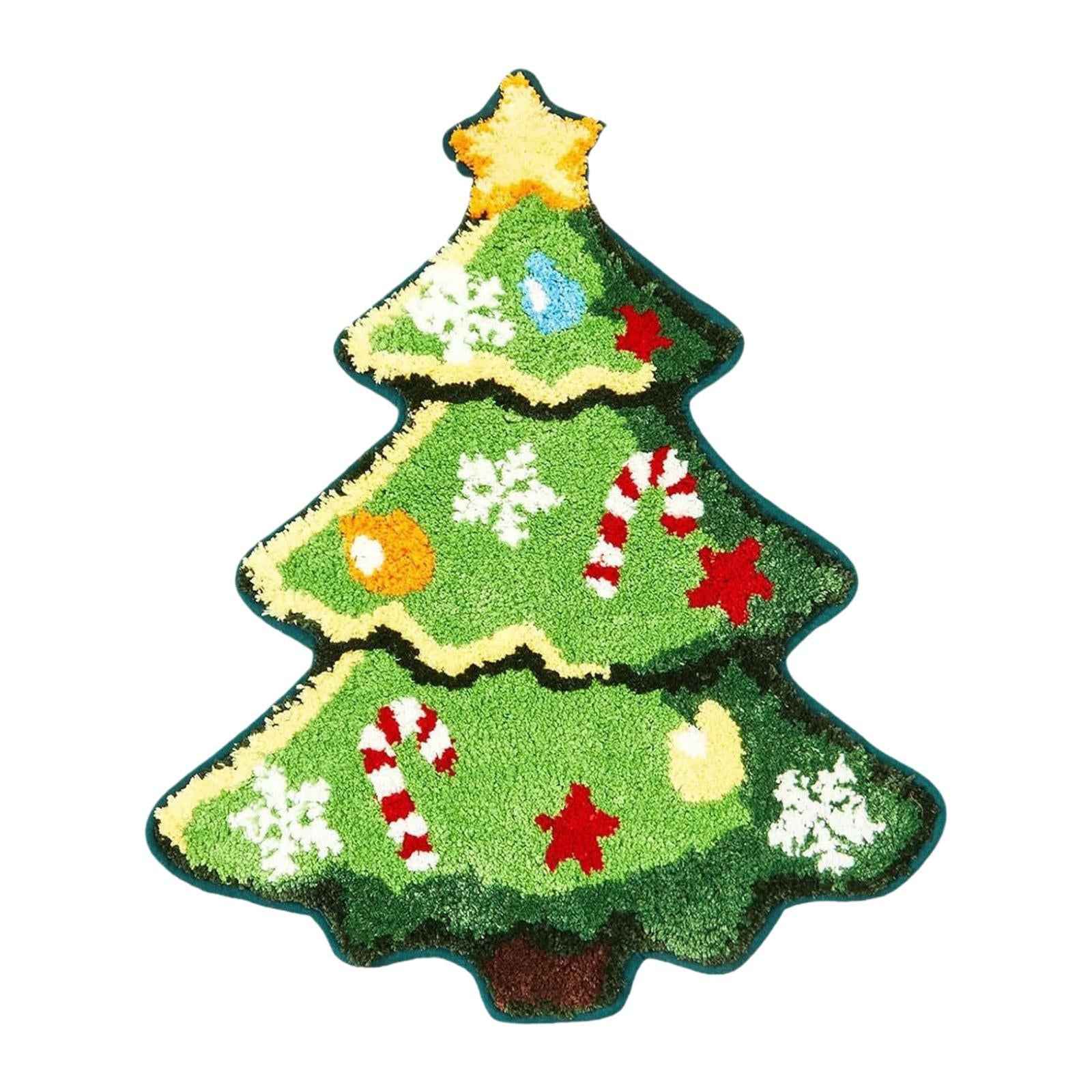 Christmas Rug Professional Nordic Gifts Decorations Comfortable Bathroom Rug with Star