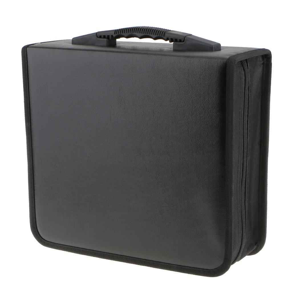 400Disc CD Holder DVD Case Storage Wallet VCD Organizer Black PU Leather Bag