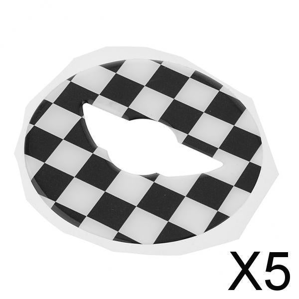 5x3D Steering Wheel Sticker Cover For Mini Copper F54 F55 F56 Black and White