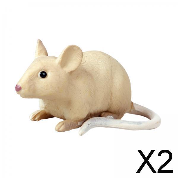 2xMice Toy Sculptures Mouse Model for Holiday Kindergarten Party Supplies