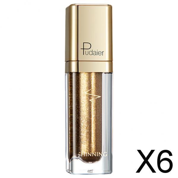 6x Liquid Eyeshadow Diamond Pencil Stick Cosmetic Gift Glamour  Golden Brown