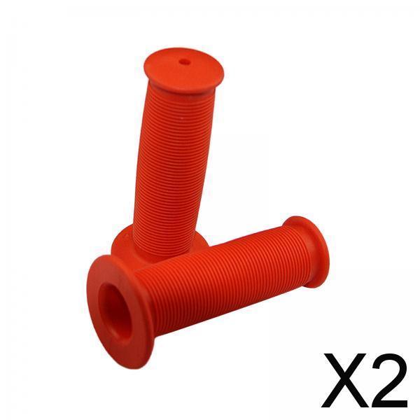 2xBike Handlebar Grips Replacement Rubber Non Slip for Folded Bikes Road Bikes Orange