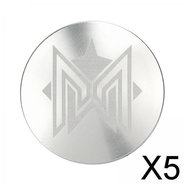 5xBike Crank Dust Cover Crankarm Dust Cover Cap for Road Bicycle Mountain Bike Argent