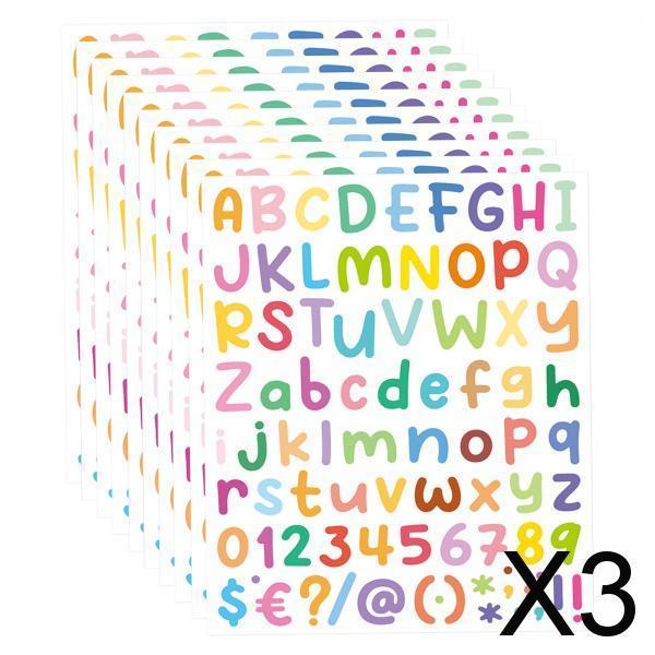 3xColorful Vinyl Letter Stickers for Address Number Water Bottles Scrapbooks Style C
