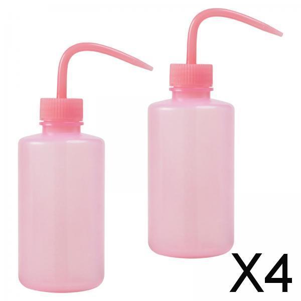4x2x Wash Bottle Diffuser Squirt Squeeze Bottle Twist Top Caps Soap Wash Pink 250ML