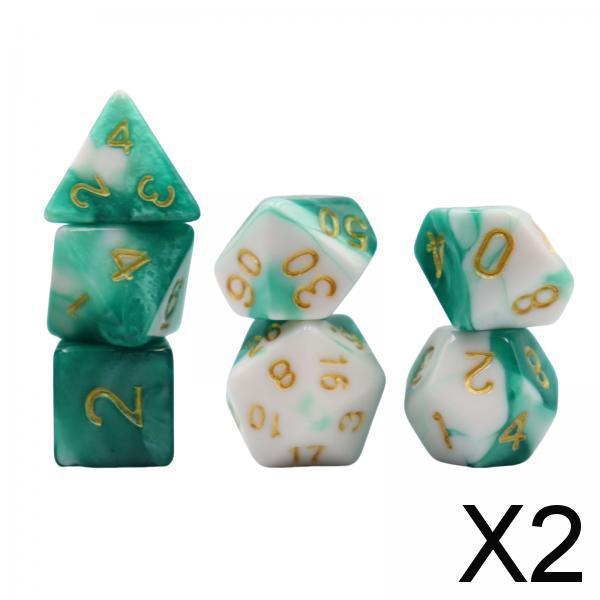 2x7 Pieces Polyhedral Dices Multisided Dice RPG Dice Set Dices Set for Parties