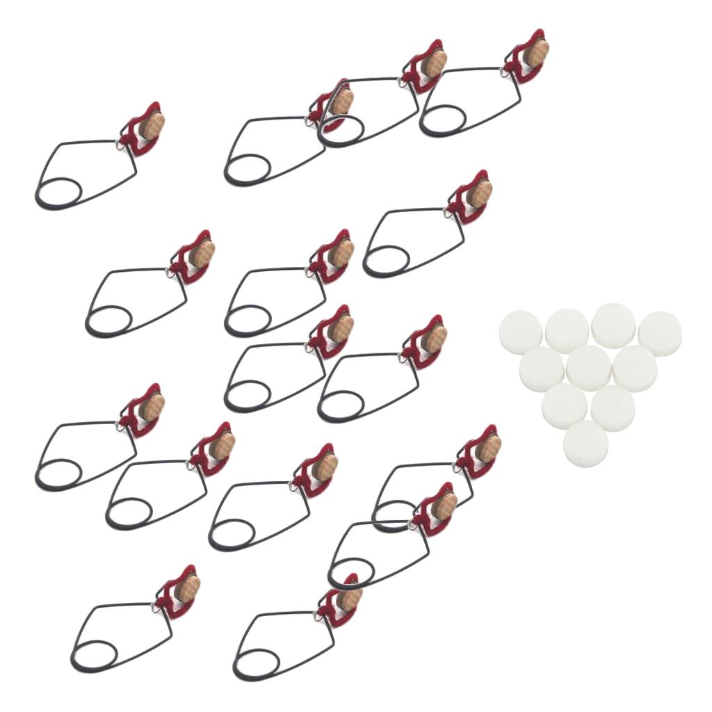 10 Pieces Key Plugs + 16 Pieces Button Key Pad Indentation Clip for Flute