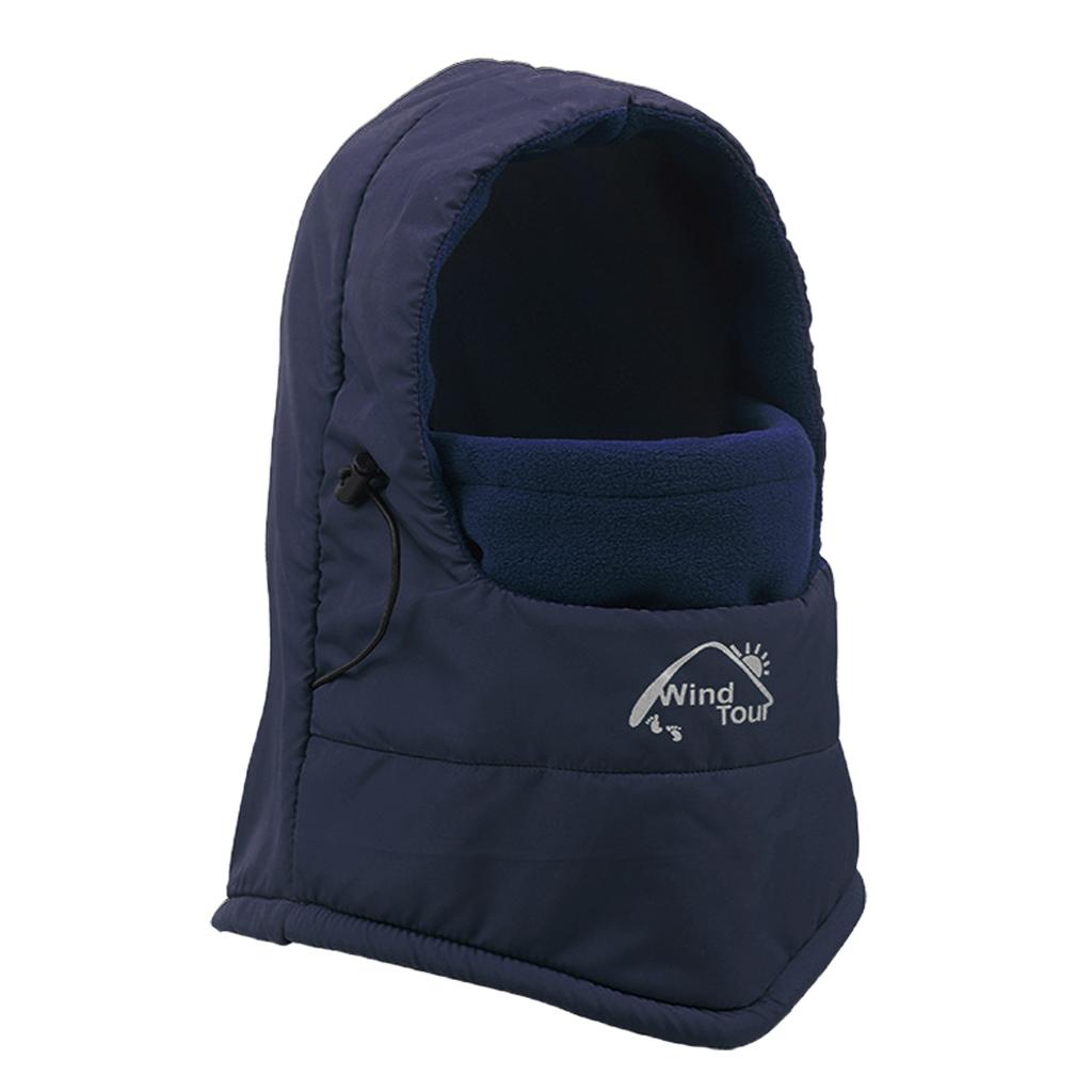 Winter Warm Hat Motorcycle Waterproof Windproof Neck Face Mask Hat Dark Blue