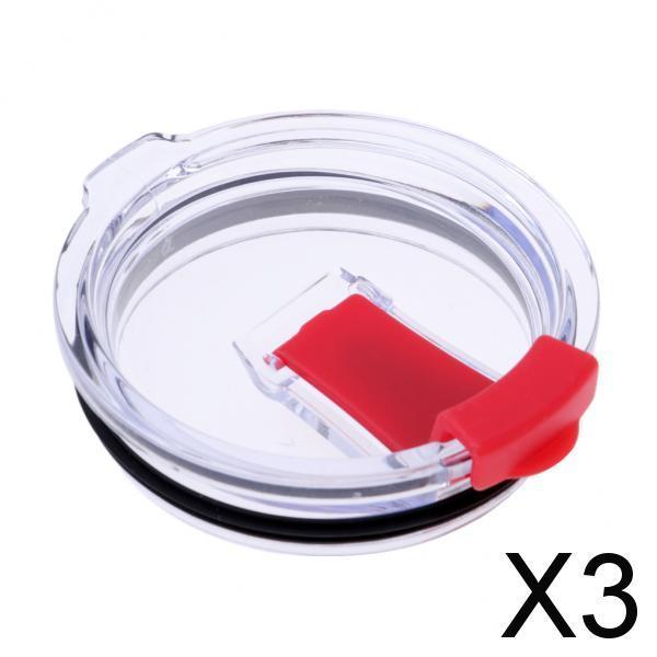 3xTumbler Replacement Lids, Spill Proof and Splash Resistant Lid for Cup 20oz Red