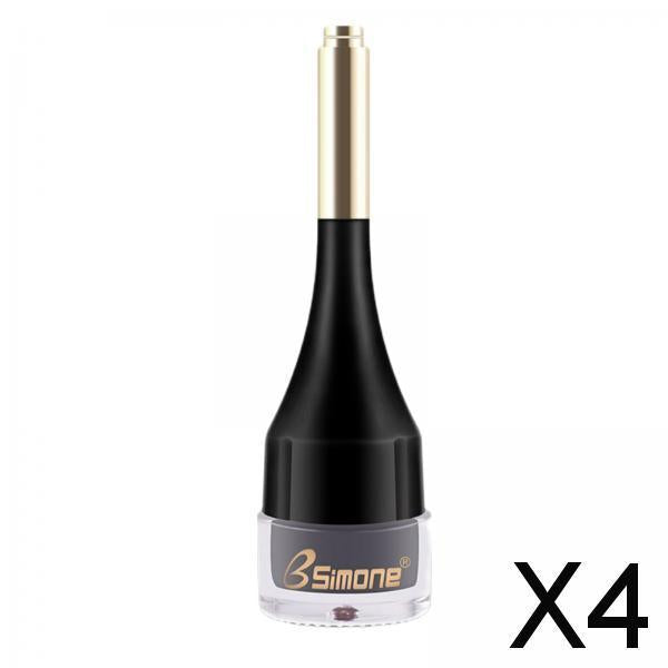 4xEyebrow Gel Waterproof Long Lasting Makeup Tattoo for Full Eyebrow Makeup Gray Black