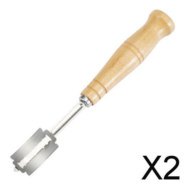 2x Cutting Knife Wood Handle for Scoring Homemade Dough Bread Baking