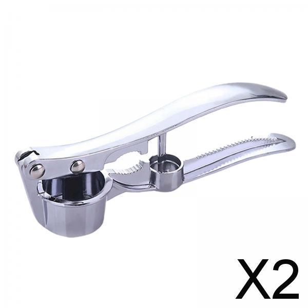 2xGarlic Masher Alloy Premium Garlic Press for Kitchen Home Cooking Vegetables Style B