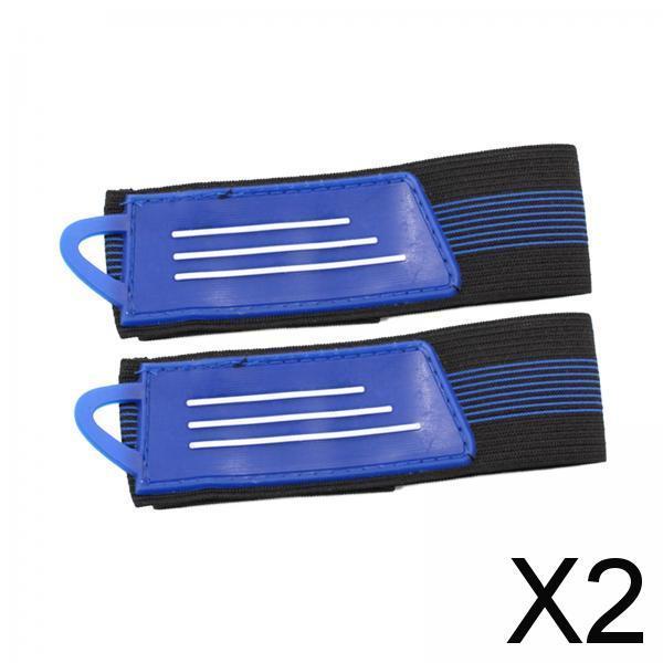 2x2Pcs Bicycle Ankle Leg Strap Outdoors Remove and Install Easily Bandage Blue