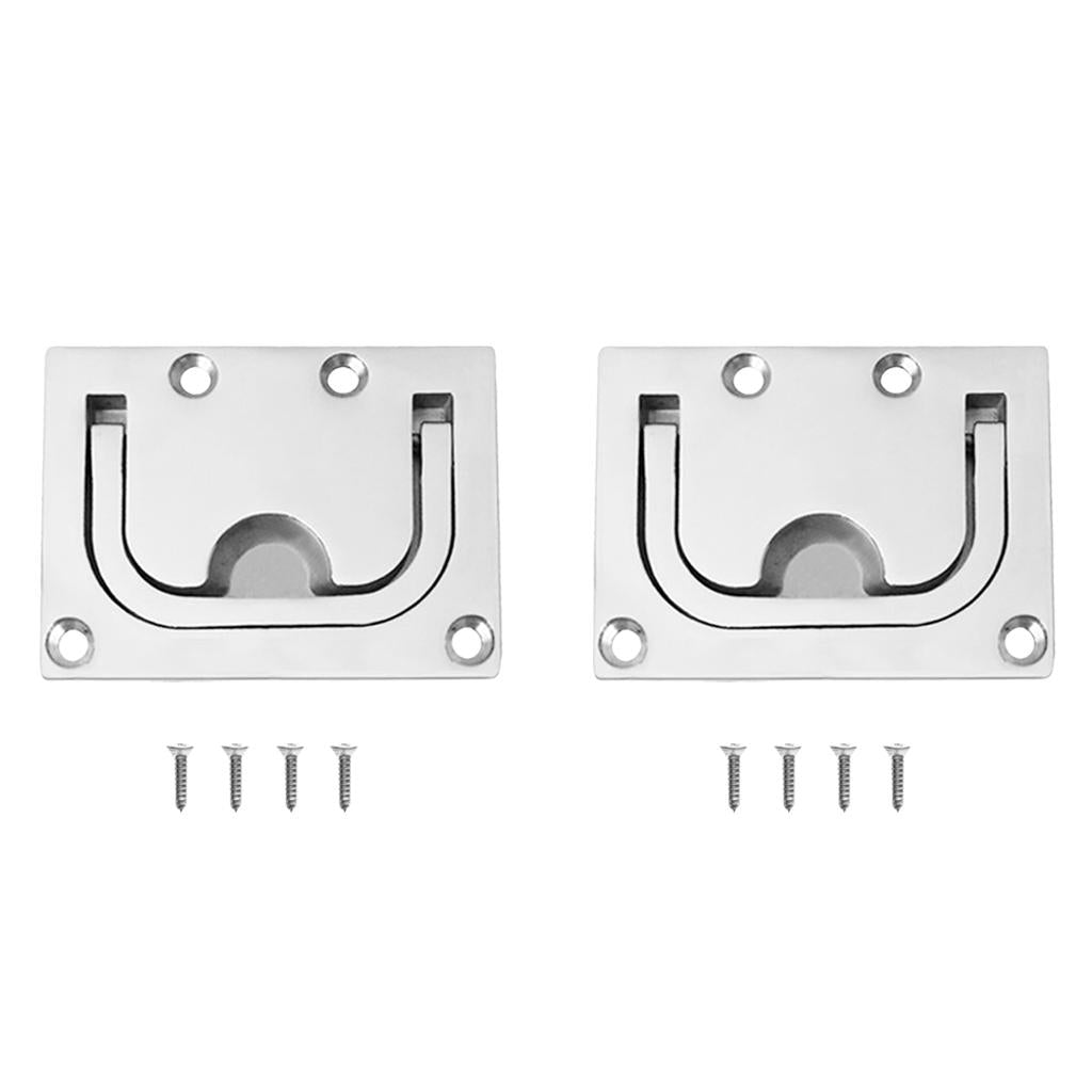 Boat Hatch Locker Lift/ Pull Ring Handle 316 Marine Stainless Steel 2pieces