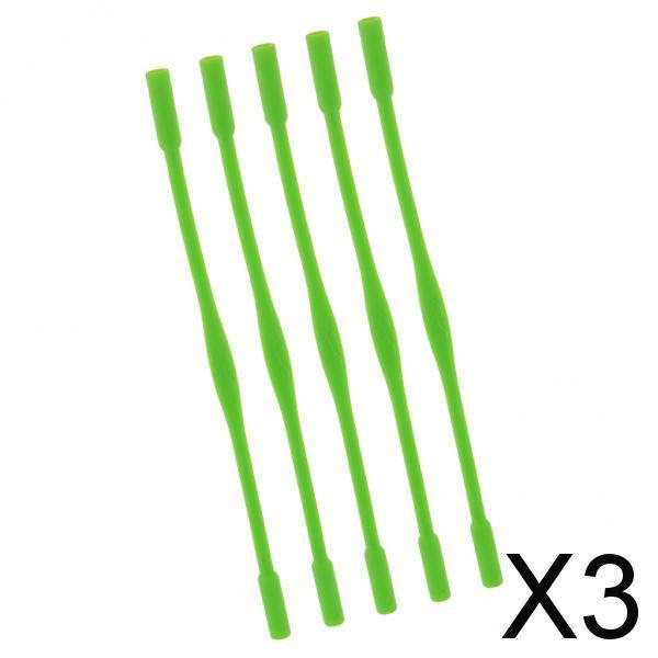 3x5pcs Kids Silicone Eyeglasses Non-Slip Strap Sports Band Cord Light Green