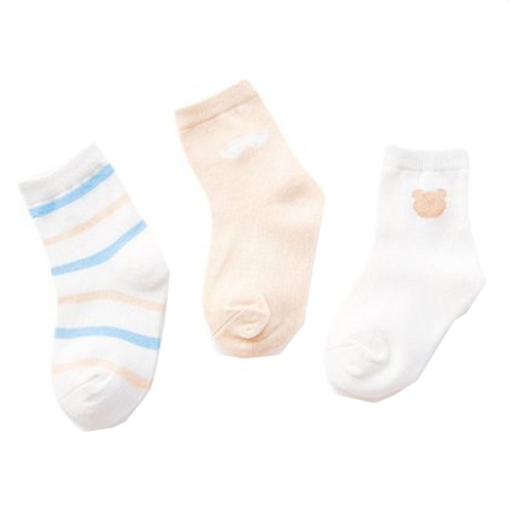 Newborn Baby Socks Spring and Autumn Middle Tube Child Socks Khaki