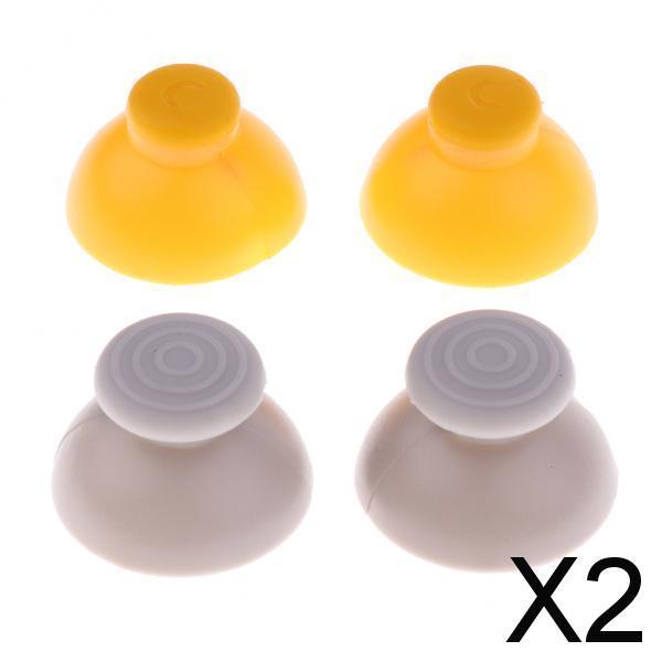 2x4x Joystick Caps 2Grey&2Yellow Replace For Nintendo GameCube NGC Controller